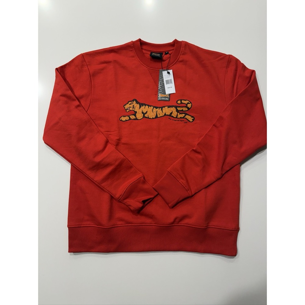 Le TIGRE the original tiger Sweatshirt LT-96-015-600 RED FIERY MEDIUM
